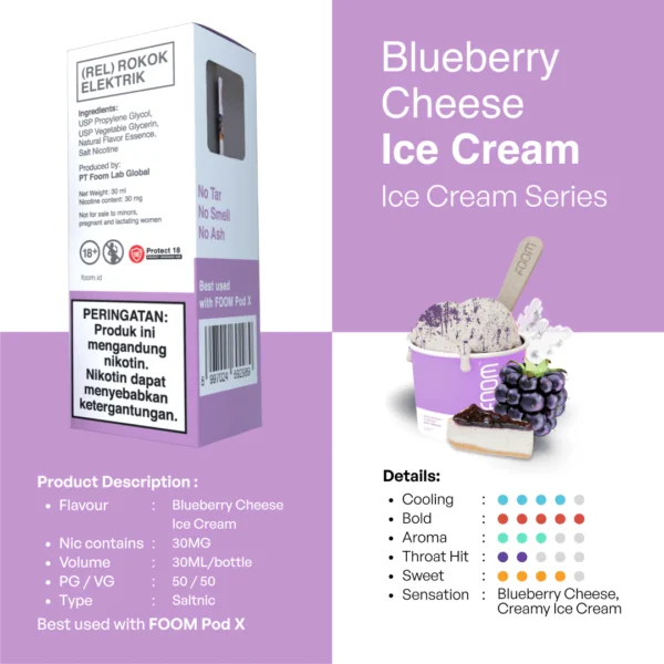 LIQUID FOOM BLUEBERRY CHEESE ICE CREAM - Gambar 2