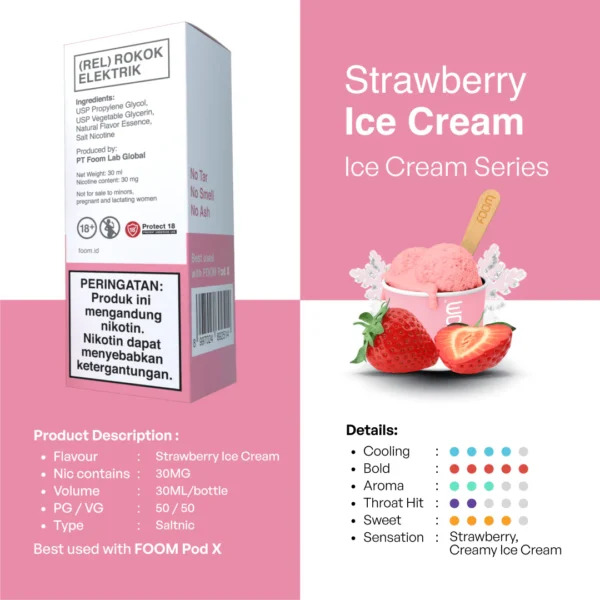 LIQUID FOOM STRAWBERRY ICE CREAM - Gambar 2