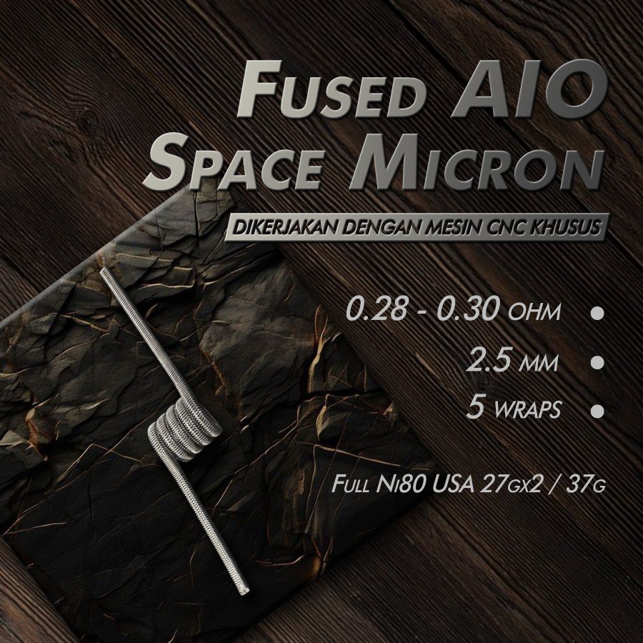 AIO FUSED CLAPTON SPACE MICRON SINGLE COIL