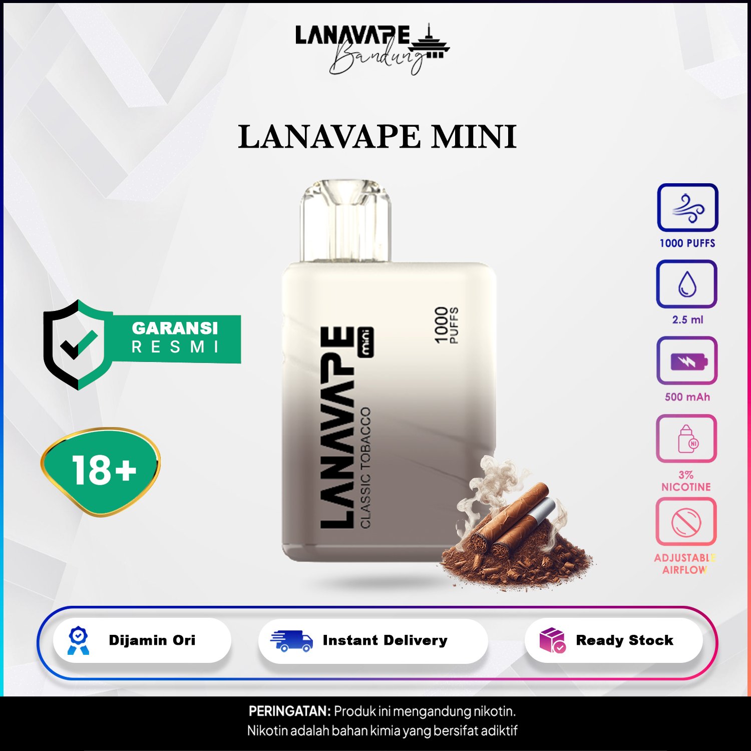 Lanavape LANA MINI 1000 Puffs Disposable - Gambar 3