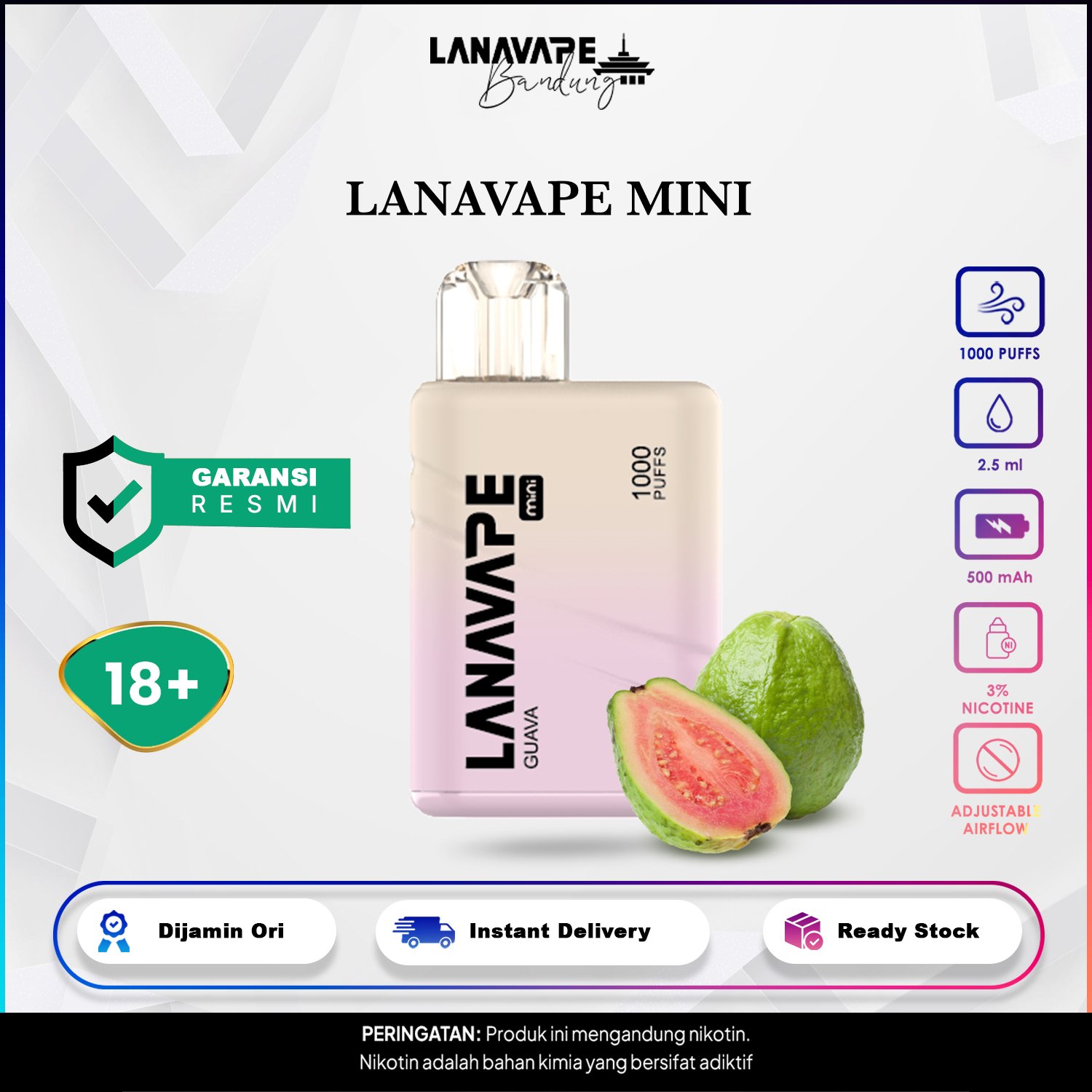 Lanavape LANA MINI 1000 Puffs Disposable - Gambar 5