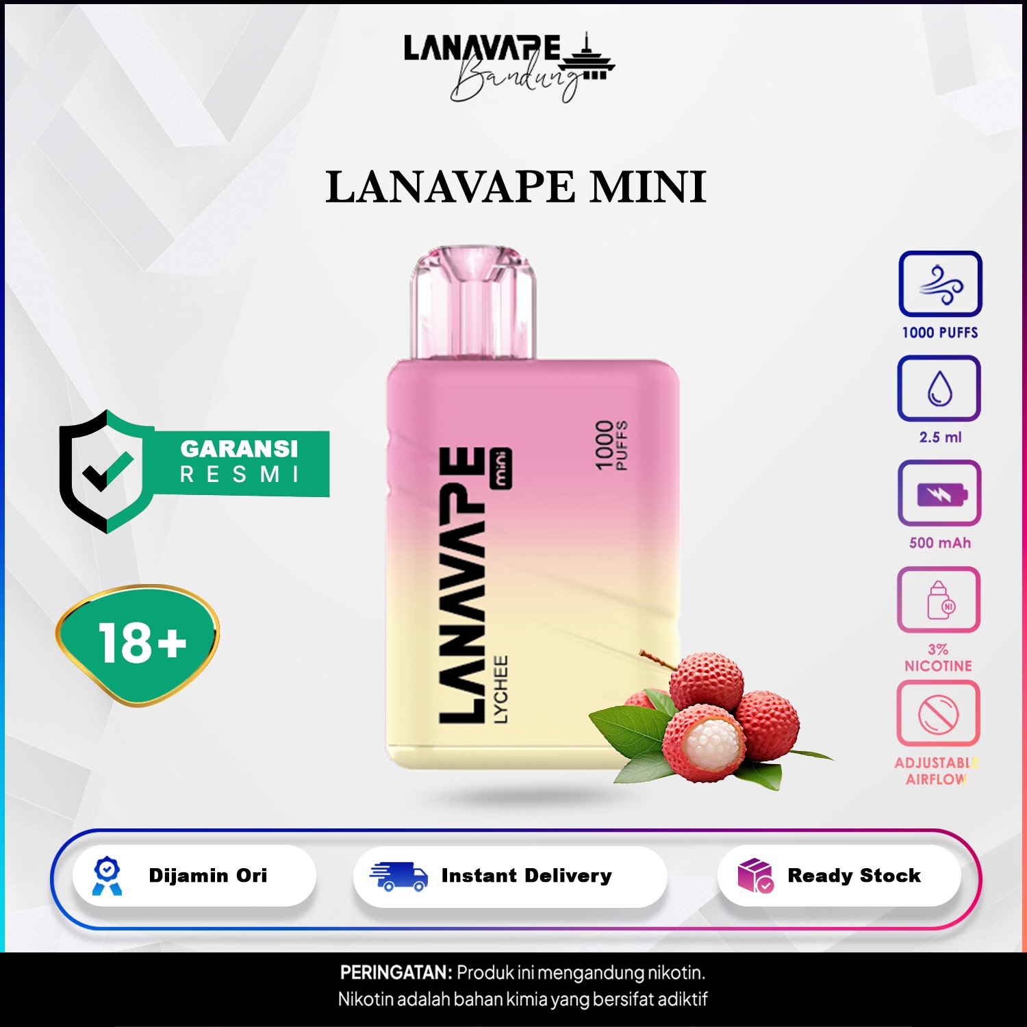 Lanavape LANA MINI 1000 Puffs Disposable - Gambar 7