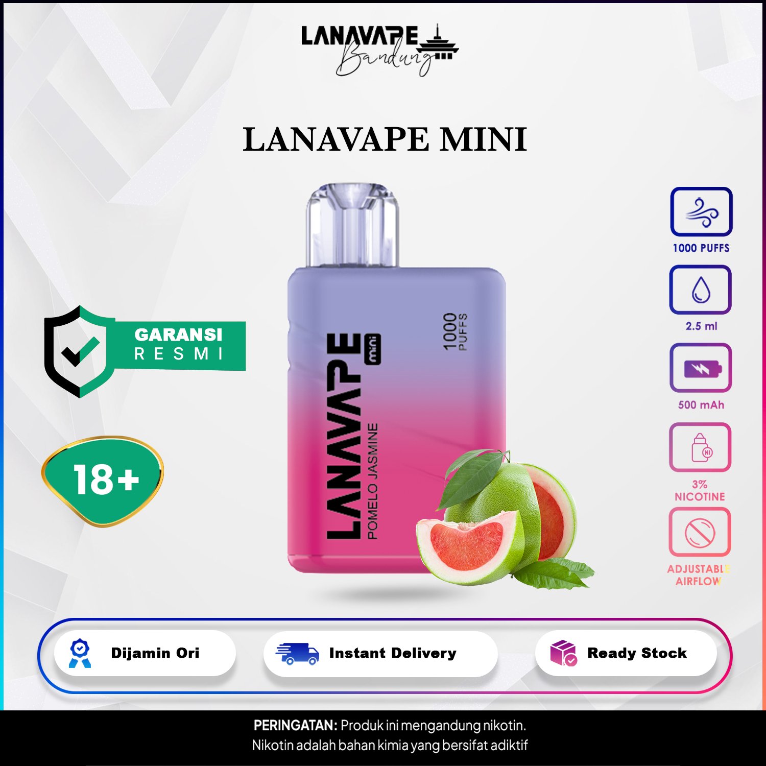 Lanavape LANA MINI 1000 Puffs Disposable - Gambar 15