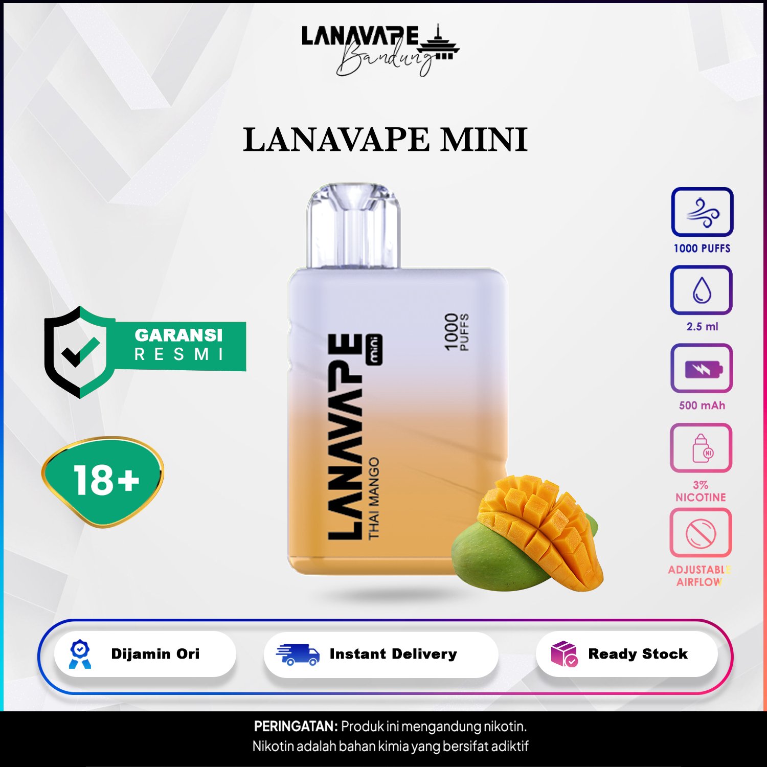 Lanavape LANA MINI 1000 Puffs Disposable - Gambar 10