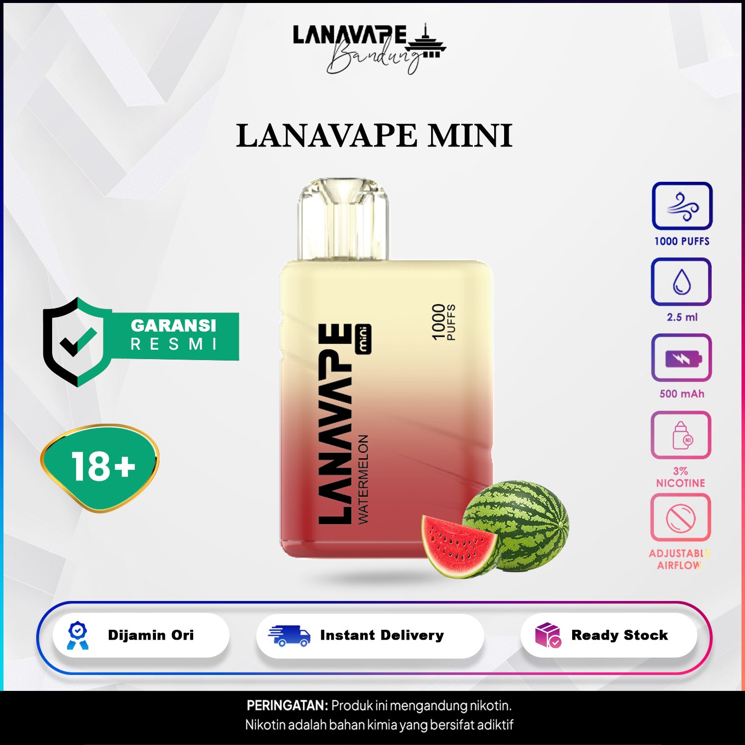 Lanavape LANA MINI 1000 Puffs Disposable - Gambar 9